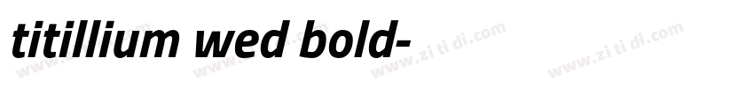 titillium wed bold字体转换